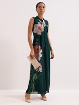 Phase Eight Rose Floral Jumpsuit, Teal