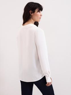 Phase Eight Ashton Longline Shirt, Ivory - view 2, Ivory