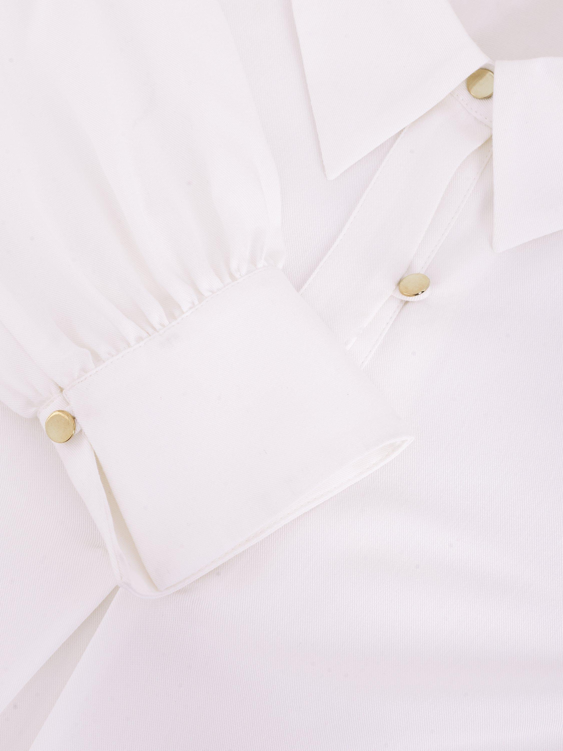 Product image 6 of 7, which shows Phase Eight Ashton Longline Shirt, Ivory, 10