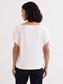 Phase Eight Priya Cowl Neck Fleck Top, Neutral - view 2, Neutral