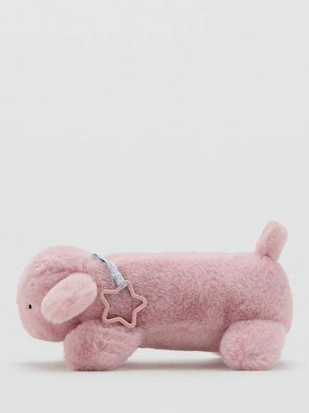 Mango Fluffy Rabbit Pencil Case, Pastel Pink, Pastel Pink