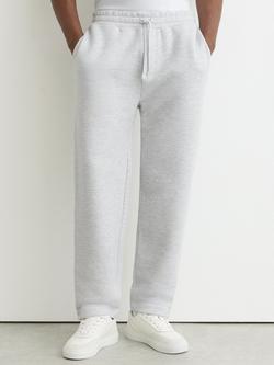 Reiss Tanner Cotton Blend Relaxed Drawstring Joggers, Grey Melange, Grey Melange
