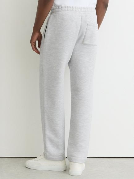 Reiss Tanner Cotton Blend Relaxed Drawstring Joggers, Grey Melange - view 2, Grey Melange
