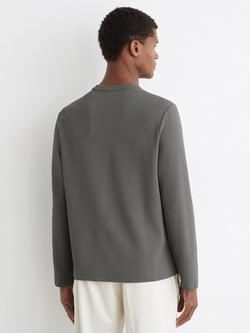 Reiss Salvator Long Sleeve T-Shirt, Sage Green - view 2, Sage Green