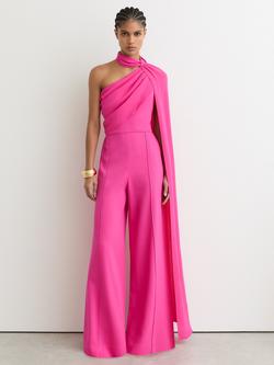 Reiss Petite Carrie Drape Detail Jumpsuit, Raspberry Pink, Raspberry Pink