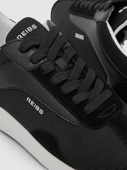 Reiss Emmett V2 Lace Up Trainers - view 2, Black