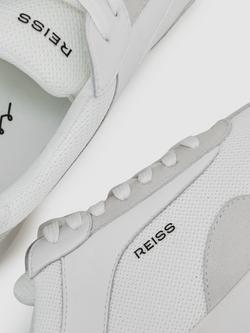 Reiss Emmett V2 Lace Up Trainers - view 2, White