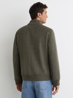 Reiss Hadley Wool Blend Bomber Jacket - view 2, Green