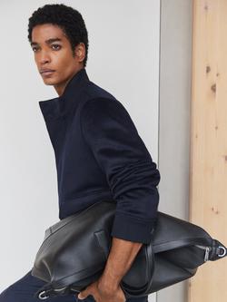 Reiss Hadley Wool Blend Bomber Jacket, Navy - view 2, Navy