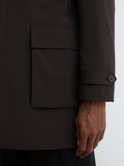 Reiss Haylen Jacket, Dark Brown - view 2, Dark Brown