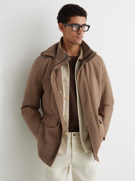 Reiss Lord Light Rain Jacket, Light Brown