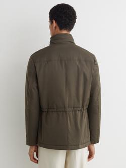 Reiss Oswald Utility Coat - view 2, Khaki Green