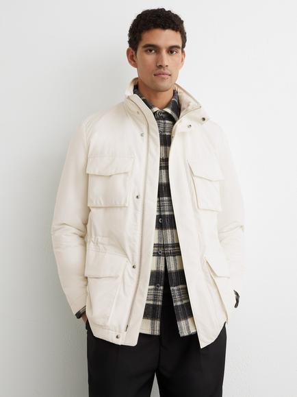 Reiss Oswald Utility Coat, Stone