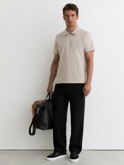Reiss Lord Short Sleeve Polo Shirt, Stone, Stone