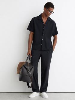 Reiss Cedric Short Sleeve Shirt, Navy, Navy