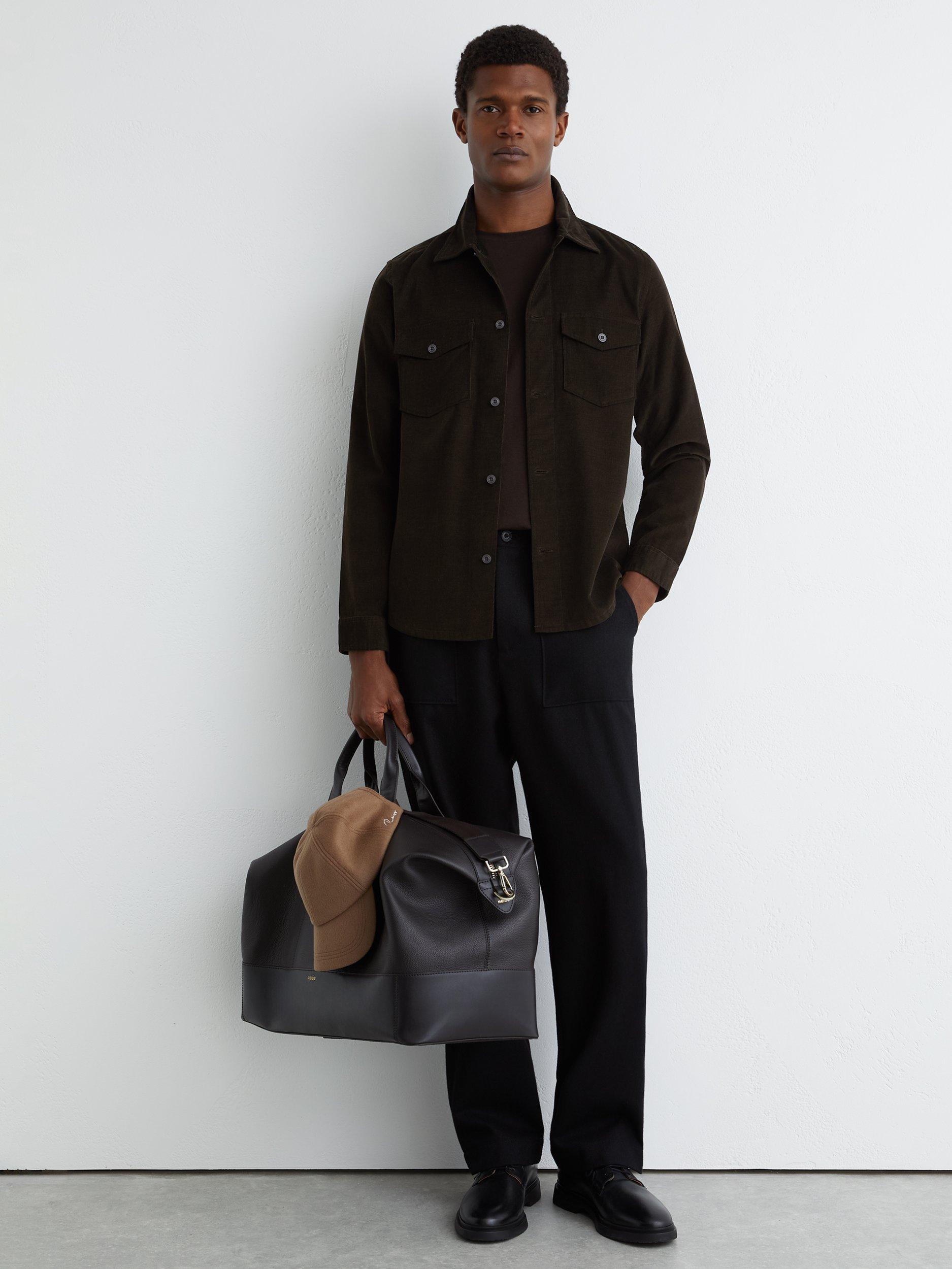 Product image 1 of 5, which shows Reiss Kai Shirt, Dark Green, XS