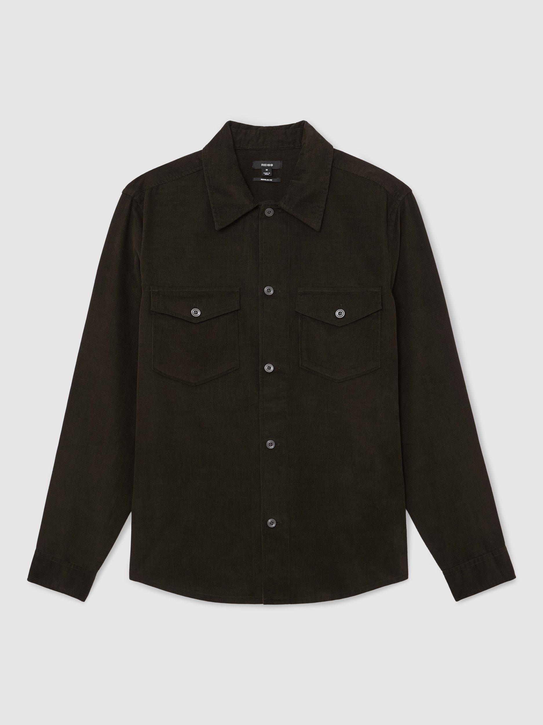 Product image 3 of 5, which shows Reiss Kai Shirt, Dark Green, XS