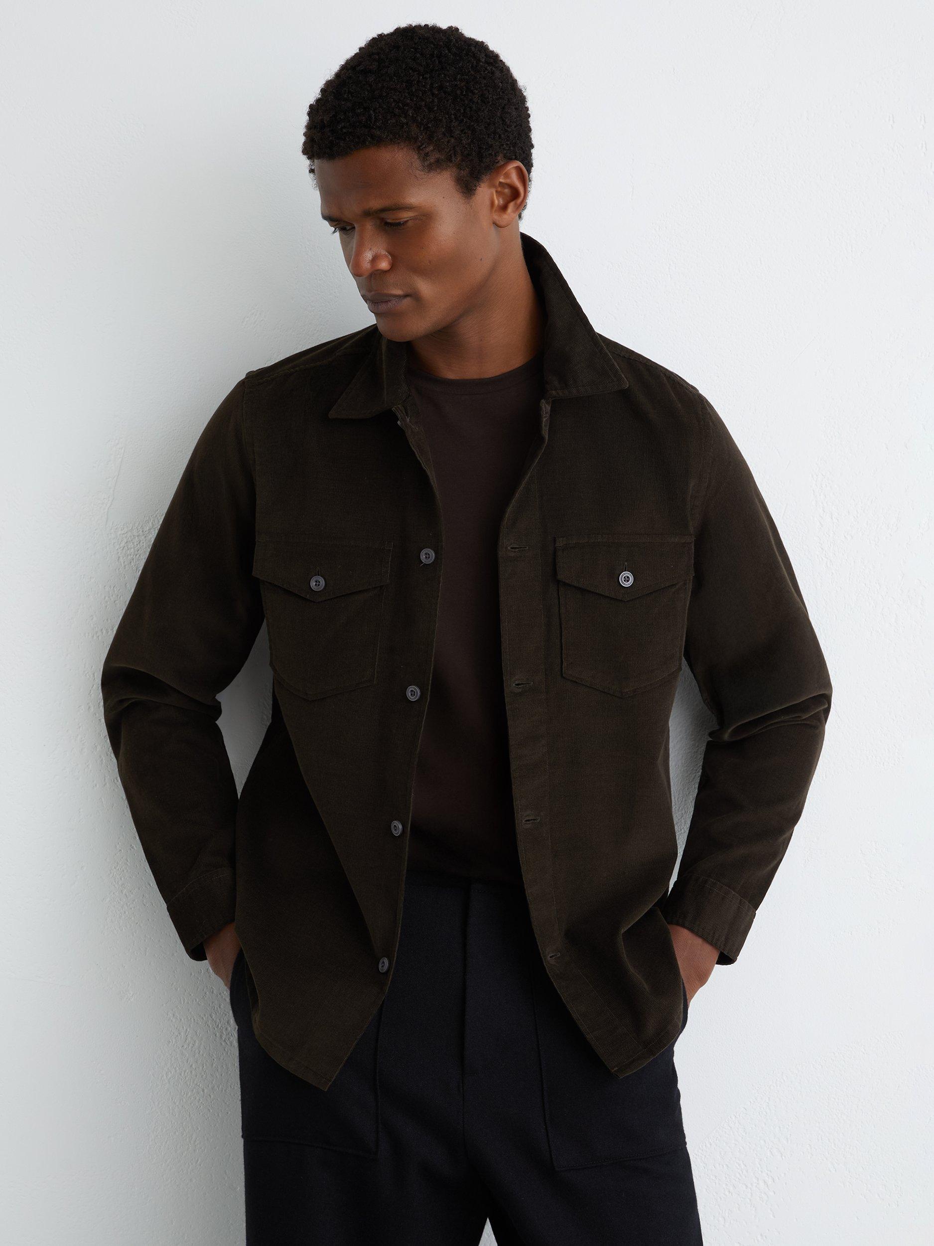 Product image 4 of 5, which shows Reiss Kai Shirt, Dark Green, XS