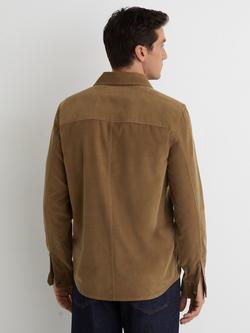 Reiss Kai Corduroy Overshirt, Stone - view 2, Stone