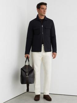 Reiss Oshei Regular Fit Shirt, Navy, Navy