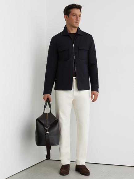 Reiss Oshei Regular Fit Shirt, Navy, Navy