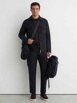 Reiss Oshei Regular Fit Shirt, Navy - view 2, Navy