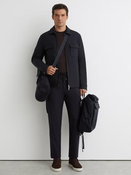 Reiss Oshei Regular Fit Shirt, Navy - view 2, Navy