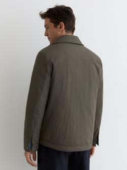 Reiss Vasey Long Sleeve Shirt - view 2, Dark Green