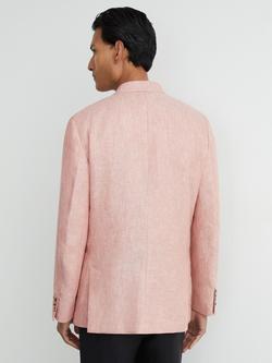 Reiss Atlantic Tailored Fit Linen Suit Jacket - view 2, Plum Pink
