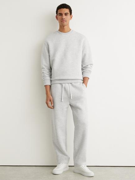 Reiss Whiteley Crew Neck Sweatshirt, Grey Melange, Grey Melange