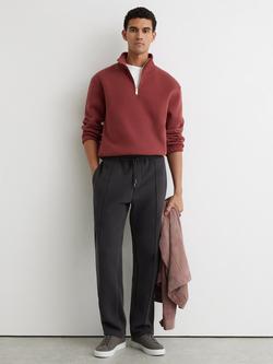 Reiss Zeno Washed Straight Fit Joggers, Washed Black, Washed Black