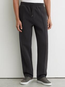 Reiss Zeno Washed Straight Fit Joggers, Washed Black - view 2, Washed Black