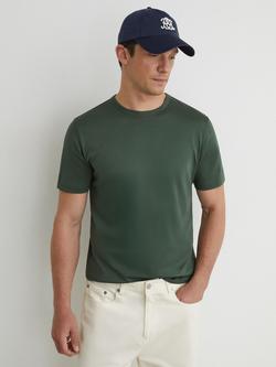 Reiss Crew Neck Cotton T-Shirt, Kale Green, Kale Green