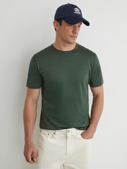 Reiss Crew Neck Cotton T-Shirt, Kale Green, Kale Green