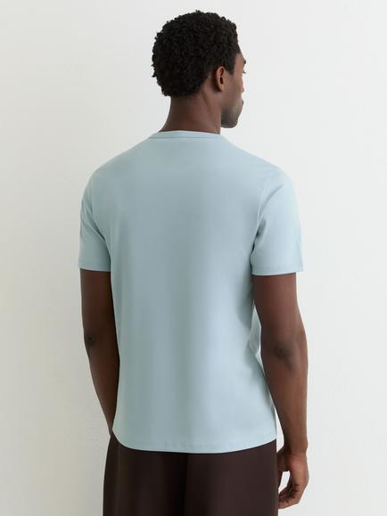 Reiss Count Air Water Cotton Tailored Fit T-Shirt, Powder Blue - view 2, Powder Blue
