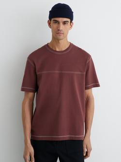 Reiss Ravello Cotton Oversized T-Shirt, Raspberry Pink