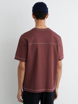 Reiss Ravello Cotton Oversized T-Shirt - view 2, Raspberry Pink