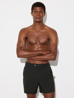 Reiss Side Adjustable Swim Shorts, Bottle Green, Bottle Green