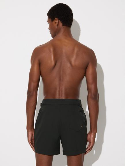 Reiss Side Adjustable Swim Shorts, Bottle Green - view 2, Bottle Green