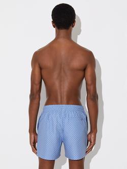 Reiss Orient Geo Printed Swim Shorts, Blue - view 2, Blue