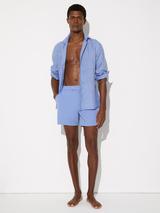 Reiss Side Adjustable Swim Shorts, Sky Blue