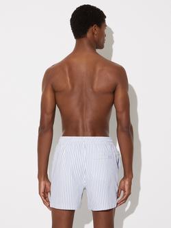 Reiss Bay Seersucker Stripe Swim Shorts, Blue/White - view 2, Blue/White