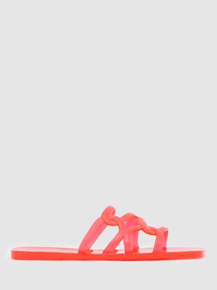 Reiss Juliette Interlocking Jelly Slider Sandals, Pink