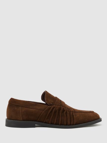 Reiss Dani Leather Loafers, Tan, Tan