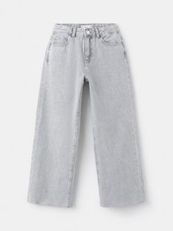 Mango Kids' Strass Jeans, Grey, Grey