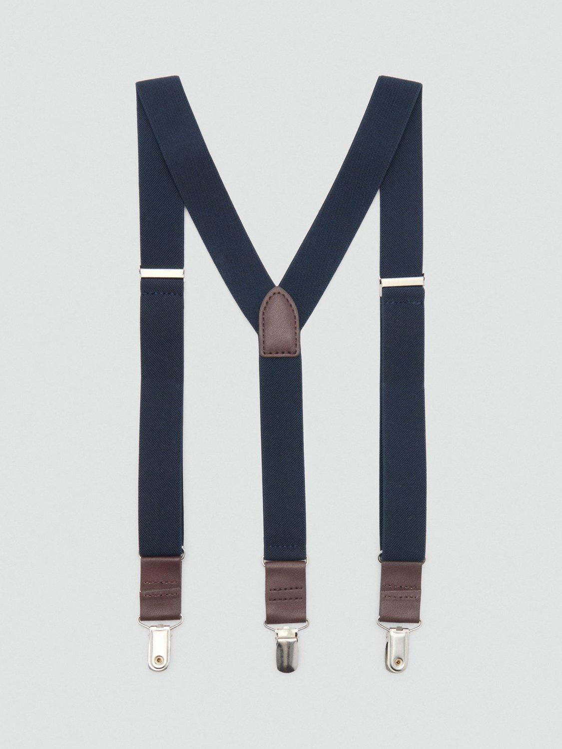 Product image 1 of 4, which shows Mango Kids' Tirante Braces, Navy, One