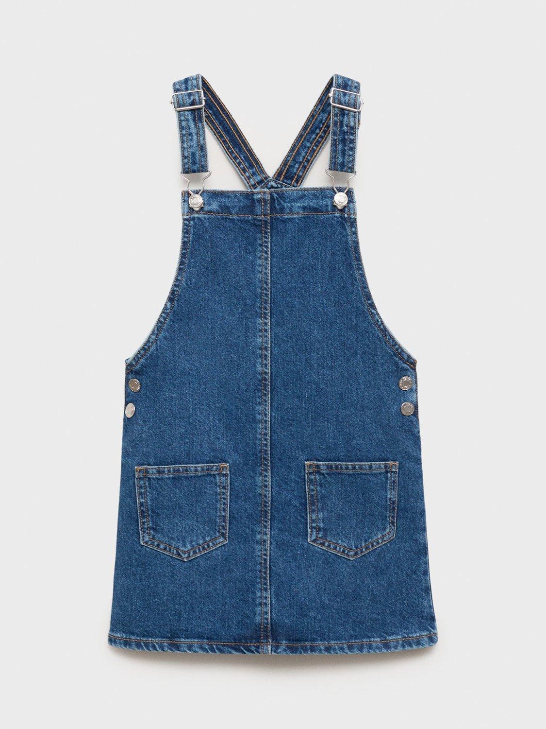 Product image 3 of 7, which shows Mango Paula Denim Dress, Blue, 10 years