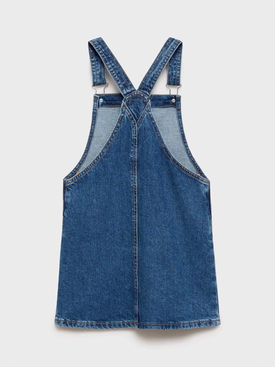 Product image 4 of 7, which shows Mango Paula Denim Dress, Blue, 10 years