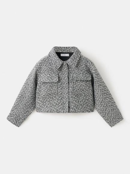 Mango Kids' Chenoa Tweed Blazer, Medium Blue, Medium Blue