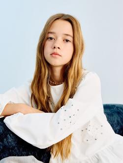 Mango Kids' Barbara Blouse, White - view 2, White